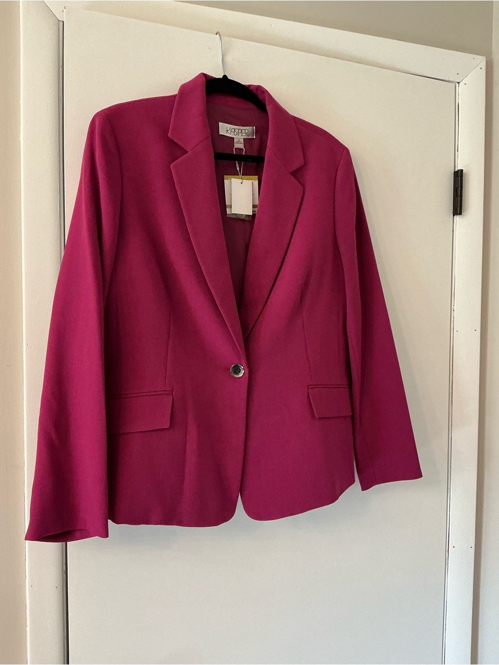 Kasper Women's Bright Fuchsia Single-Button Blazer